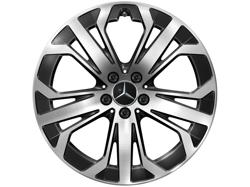 5-tripple-spoke wheel, gloss black, Goodyear, UltraGrip Performance + MO, 235/55 R19 105H XL, winter, Q440301410130