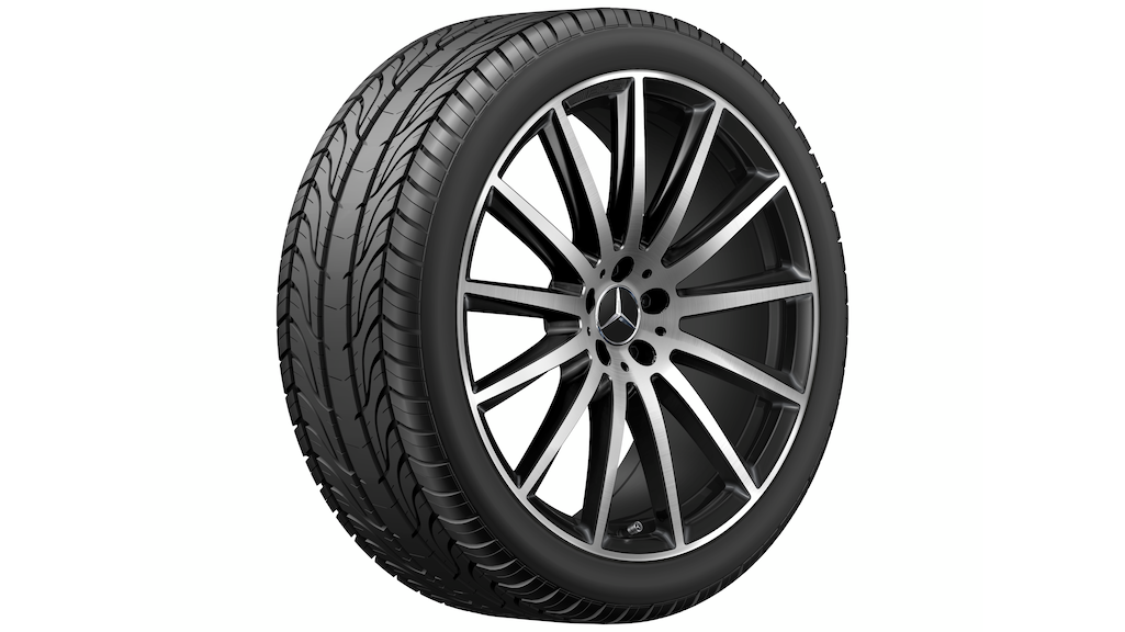 Mercedes-Benz Original Winter-Komplettrad AMG Vielspeichen schwarz glanzgedreht , Pirelli, P Zero Winter 2 MO, 285/45 R22 114 V XL, Winter, Q440141717300