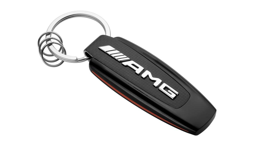 AMG key fob, Typo, silver / black / red, B66953338 AMG key fob, Typo, silver / black / red, B66953338