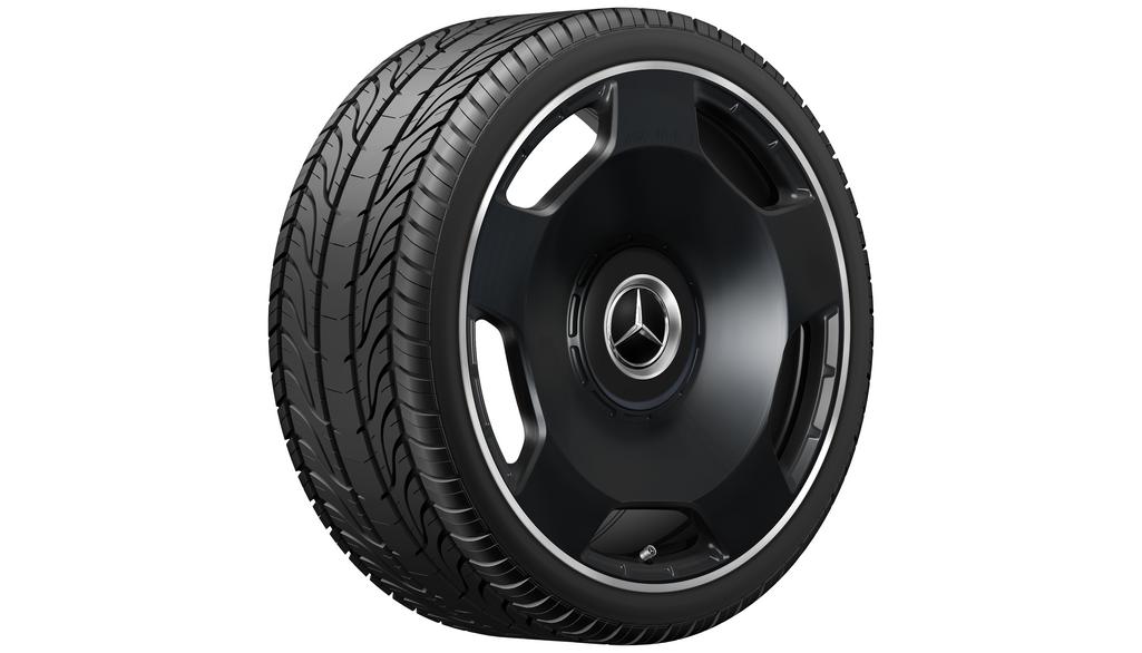 Cerchio forgiato AMG con design a 5 fori, 53,3 cm (21 pollici), flangia del cerchio ad alta lucentezza, AMG GT, 315/30 R21/, nero opaco, A29040115007X71 Cerchio forgiato AMG con design a 5 fori, 53,3 cm (21 pollici), flangia del cerchio ad alta lucentezza, AMG GT, 315/30 R21/, nero opaco, A29040115007X71
