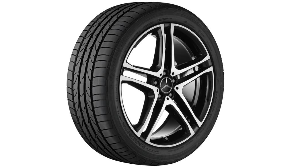 AMG 5-dubbelspaaks velg, 53,3 cm (21 inch), hoogglans, M-GLE-Klasse, 265/40 R21/, zwart, A16640124027X23