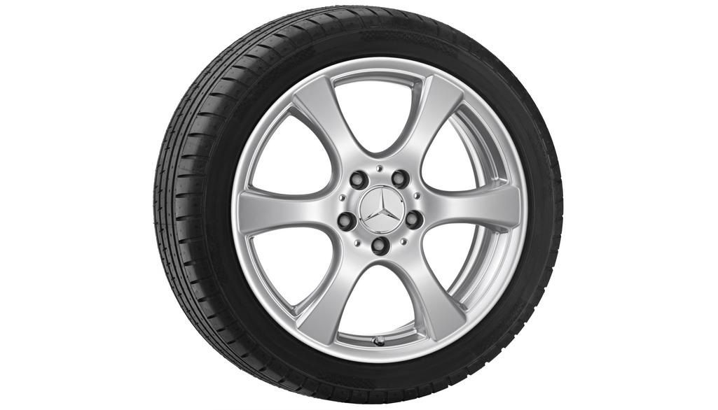 Cerchio a 6 razze, 43,2 cm (17 pollici), Classe A, 215/45 R17/, argento titanio, B66474408 Cerchio a 6 razze, 43,2 cm (17 pollici), Classe A, 215/45 R17/, argento titanio, B66474408