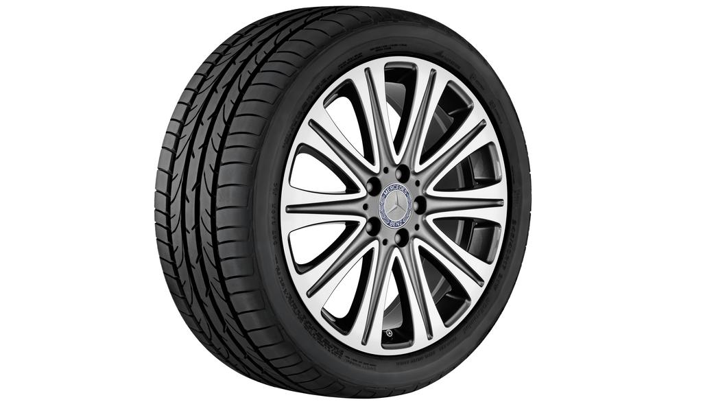 10-Speichen-Rad, 45,7 cm (18 Zoll), glanzgedreht, CLA/ B-Klasse/ A-Klasse, 225/40 R18/, tremolit-metallic, A24640117007X44