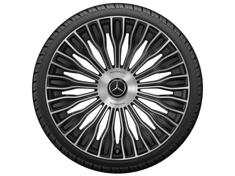 Vielspeichen-Rad, 53,3 cm (21 Zoll), glanzgedreht, S-Klasse, 265/35 R21/, schwarz, A22340144007X23