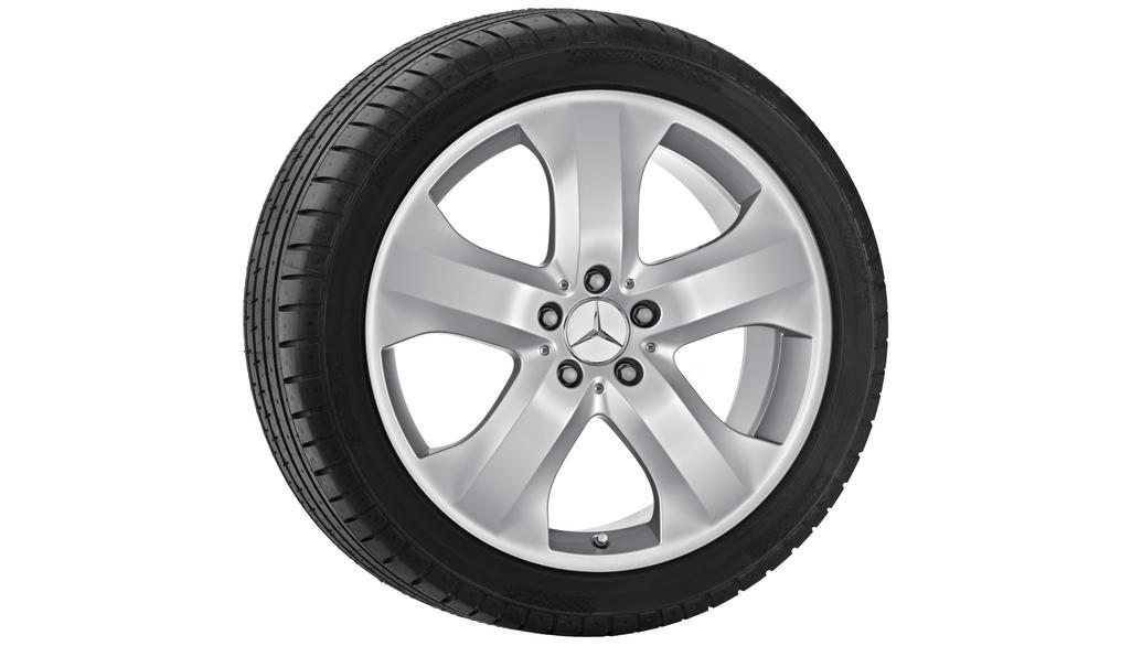 5-spaaks velg, 48,3 cm (19 inch), M-GLE-Klasse, 285/45 R19/, titaanzilver, B66474182