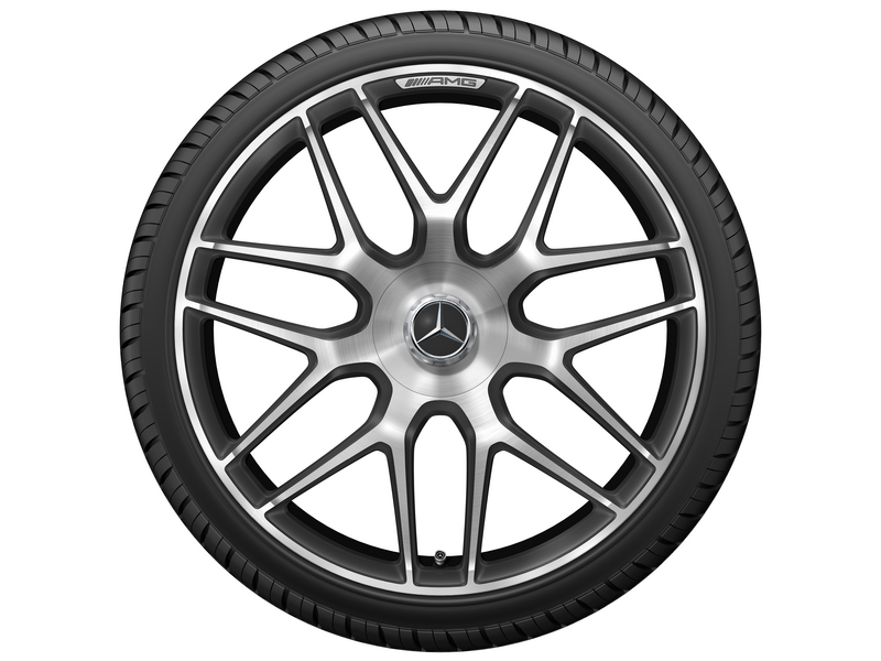 AMG Schmiederad im Kreuzspeichen-Design, 53,3 cm (21 Zoll), glanzgedreht, AMG GT, 315/30 R21/, schwarz matt, A29040109007X36