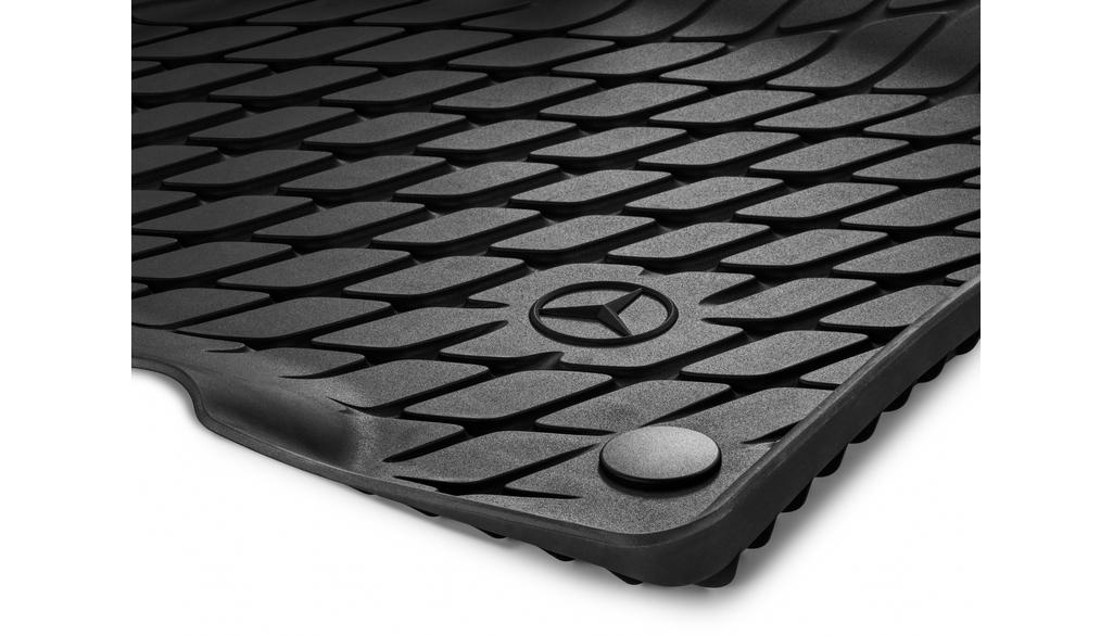 Footwell liner, Dynamic Squares, driver/passenger mat, 2-piece, EQB/ EQA, black, A24368085009051 Footwell liner, Dynamic Squares, driver/passenger mat, 2-piece, EQB/ EQA, black, A24368085009051
