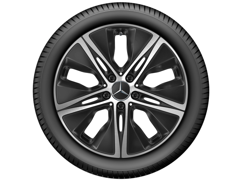 5-gaats velg, 45,7 cm (18 inch), hoogglans, C-Klasse, 225/45 R18/, zwart, A20540182007X23