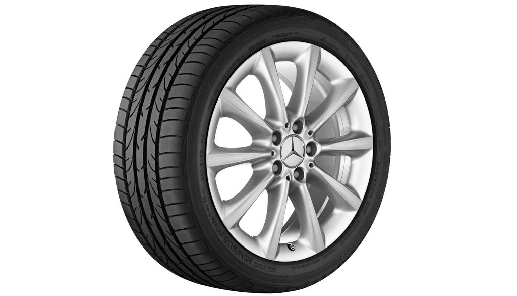 10-spoke wheel, 45.7 cm (18 inch), GL-GLS/ M-GLE-Class, 265/60 R18/, titanium silver, A16640111029765