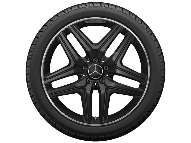 AMG 5-Doppelspeichen-Rad, 50,8 cm (20 Zoll), Felgenhorn glanzgedreht, GLB/ GLA, 255/40 R20/, schwarz matt, A24740120007X71