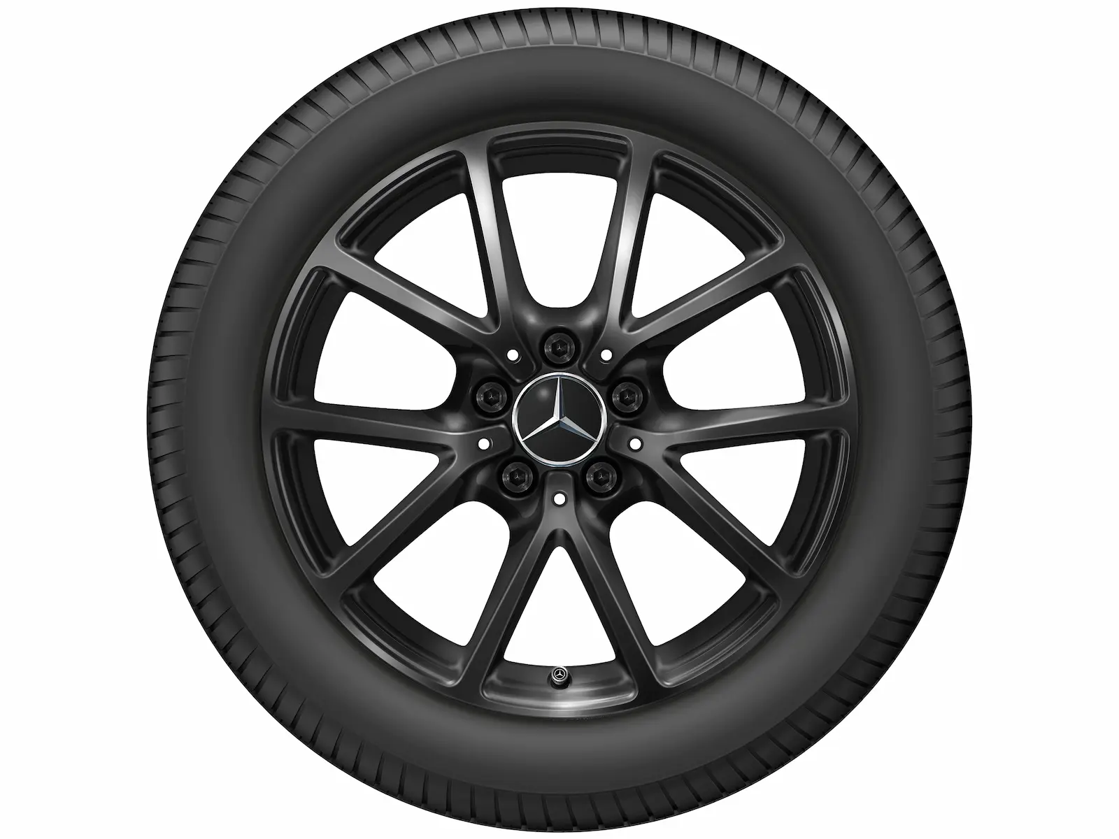 Cerchio a 10 razze, 43,2 cm (17 pollici), 7 J x 17 ET 46,4, nero, A17440128007X43