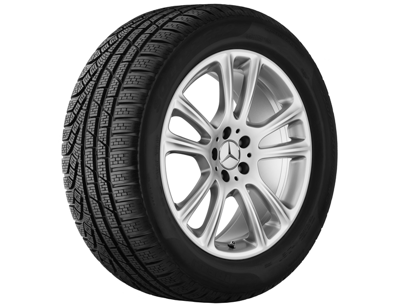 Cerchio a 5 doppie razze, 48,3 cm (19 pollici), SL, 255/35 R19/, argento vanadio, A23140112027X45