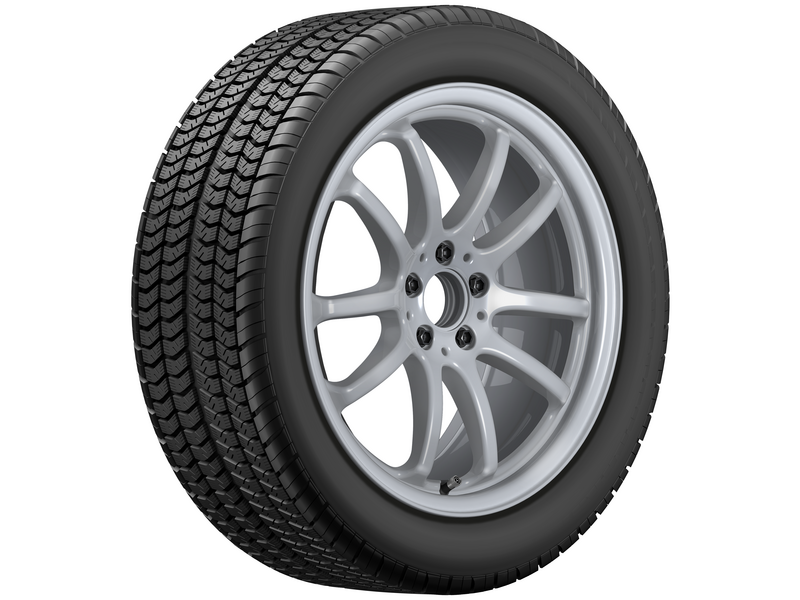 5-spoke wheel, Aero, 48.3 cm (19-inch), EQE, 235/50 R19/, vanadium silver, A29540137007X45