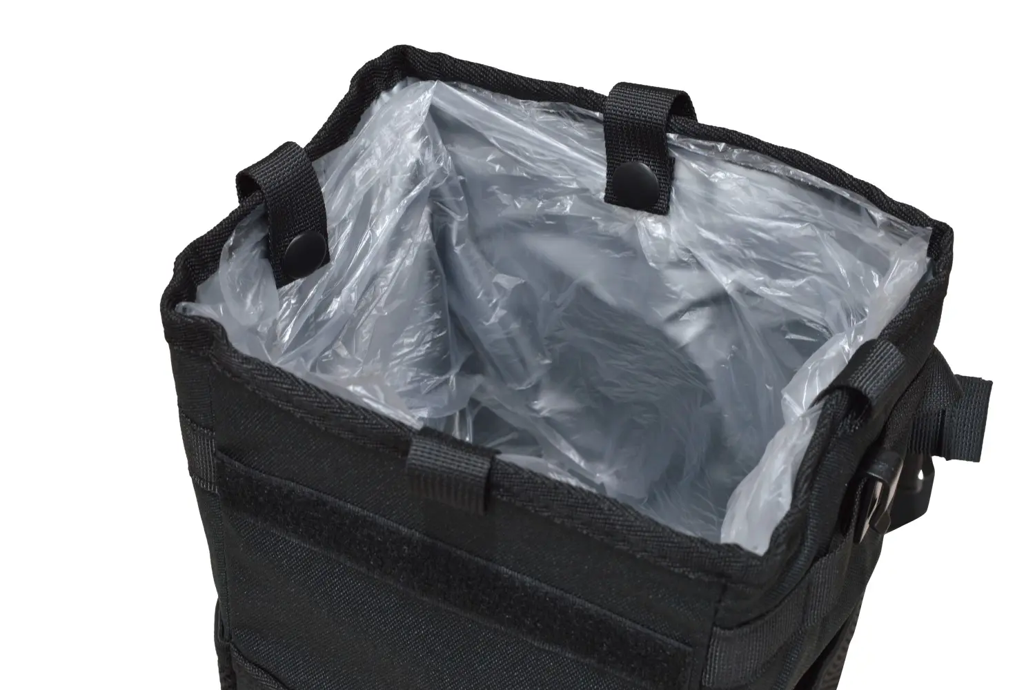 Vuilnisbak voor in de auto - 16x25x15 cm, zwart, CB-TRASHBAG1