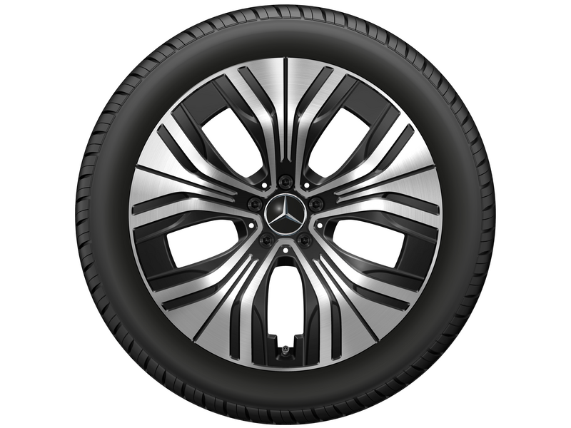 5-Speichen-Rad, Aero, 50,8 cm (20 Zoll), glanzgedreht, EQE, 255/45 R20/, schwarz, A29440106007X23