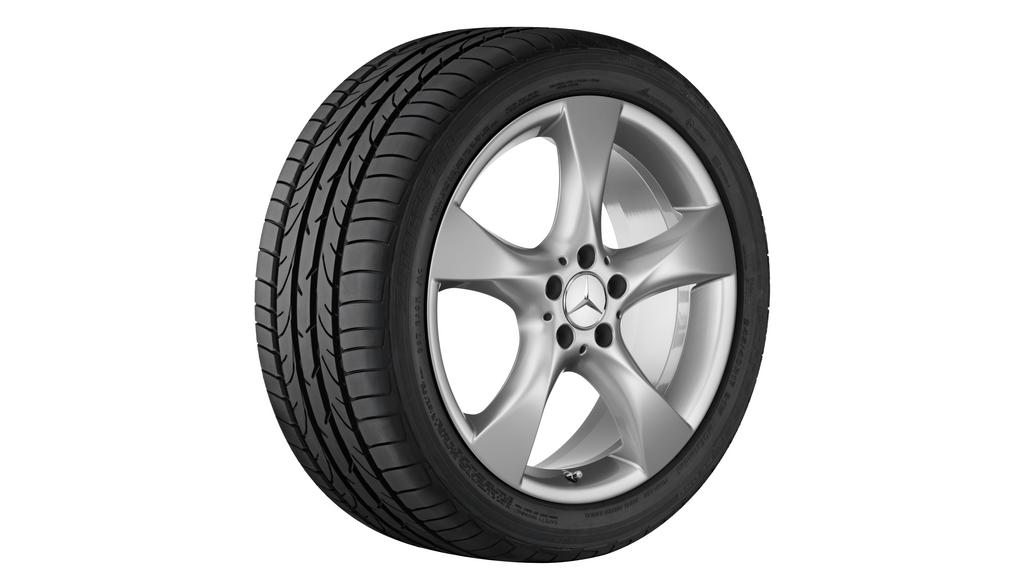 5-spoke wheel, 45.7 cm (18 inch), SLK-SLC, 225/40 R18/, titanium silver, A17240100009765