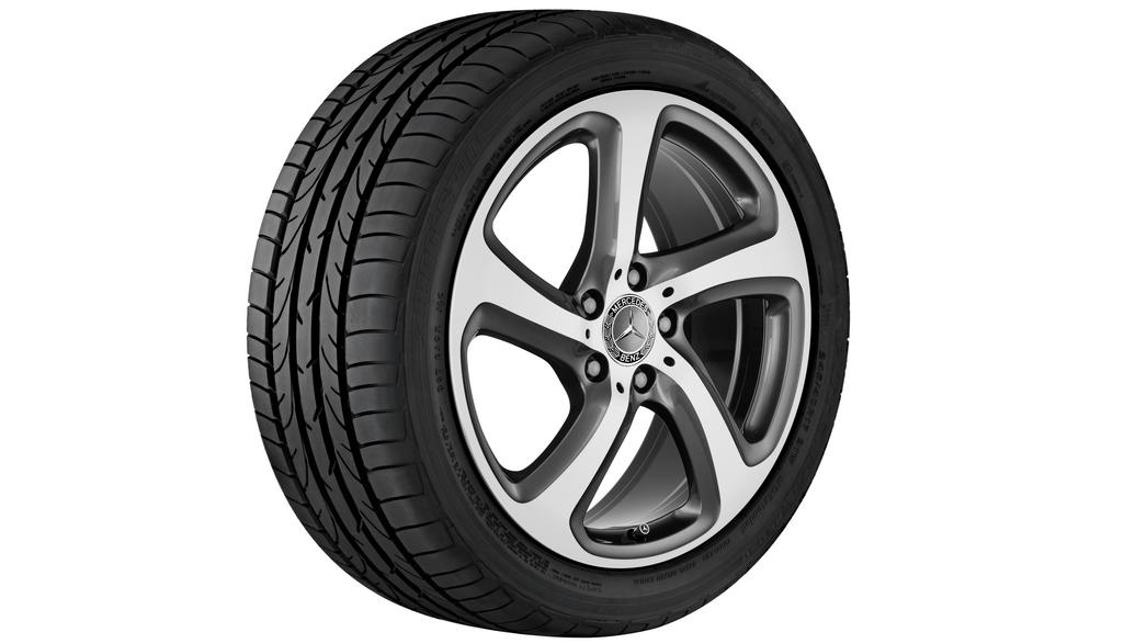 5-spoke wheel, 45.7 cm (18 inch), high-sheen, E-Class, 245/45 R18/, tremolit-metallic, A21340132007X44 5-spoke wheel, 45.7 cm (18 inch), high-sheen, E-Class, 245/45 R18/, tremolit-metallic, A21340132007X44