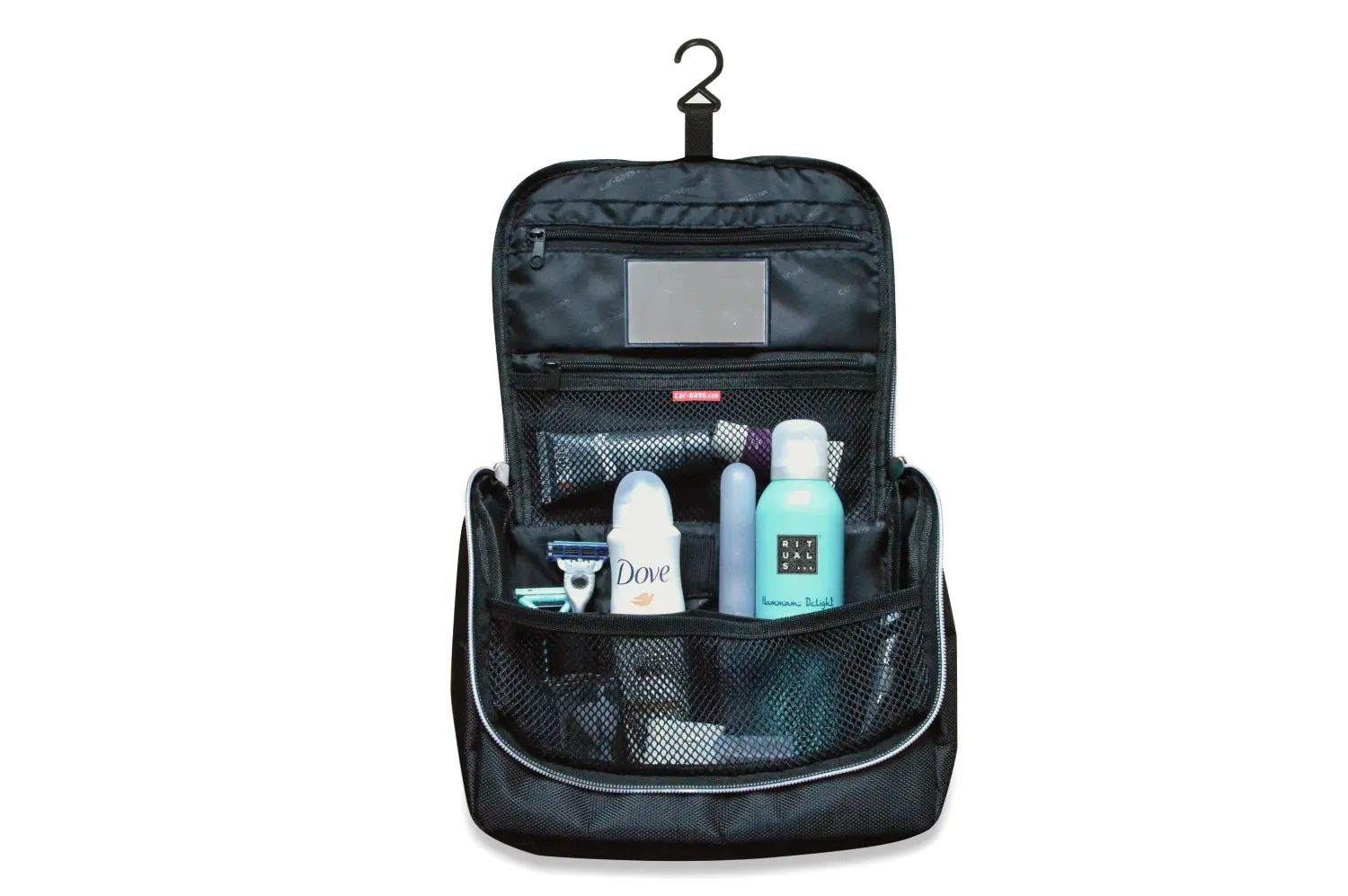 Toilettas - 25x21x10 cm, zwart, CB-TOILETBAG1 Toilettas - 25x21x10 cm, zwart, CB-TOILETBAG1