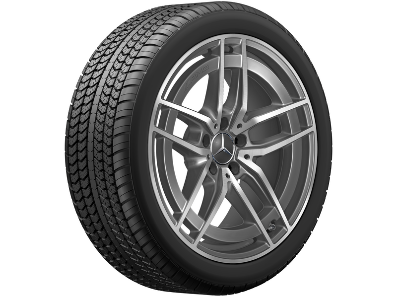 AMG 5-twin-spoke wheel, 48.3 cm (19-inch), high-sheen, E-Class, 245/40 R19/, tantalum gray, A21340167007Y51