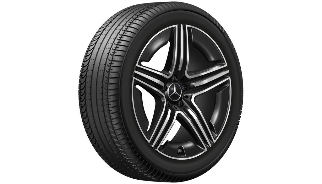 Cerchio AMG a 5 doppie razze, 50,8 cm (20 pollici), lucido, GLC, 255/45 R20/, nero, A25440106007X23 Cerchio AMG a 5 doppie razze, 50,8 cm (20 pollici), lucido, GLC, 255/45 R20/, nero, A25440106007X23