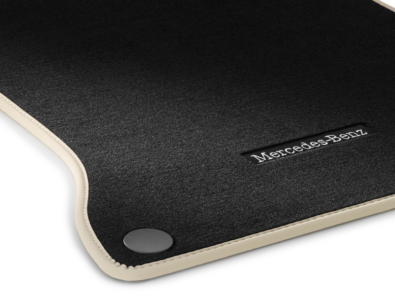 CLASSIC velour mats, set, 4-piece, (e.g. CLA/ B-Class/ A-Class), black, como beige, A11768081008S68