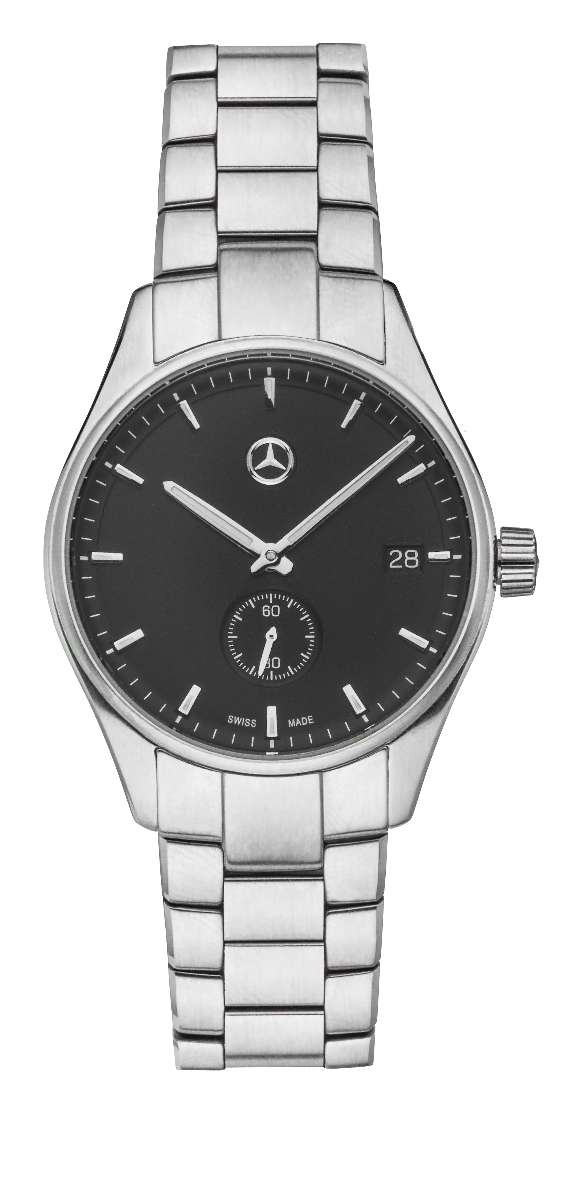 Armbanduhr, Damen, Mercedes-Benz, Business, schwarz / silberfarben, Edelstahl, B67960053