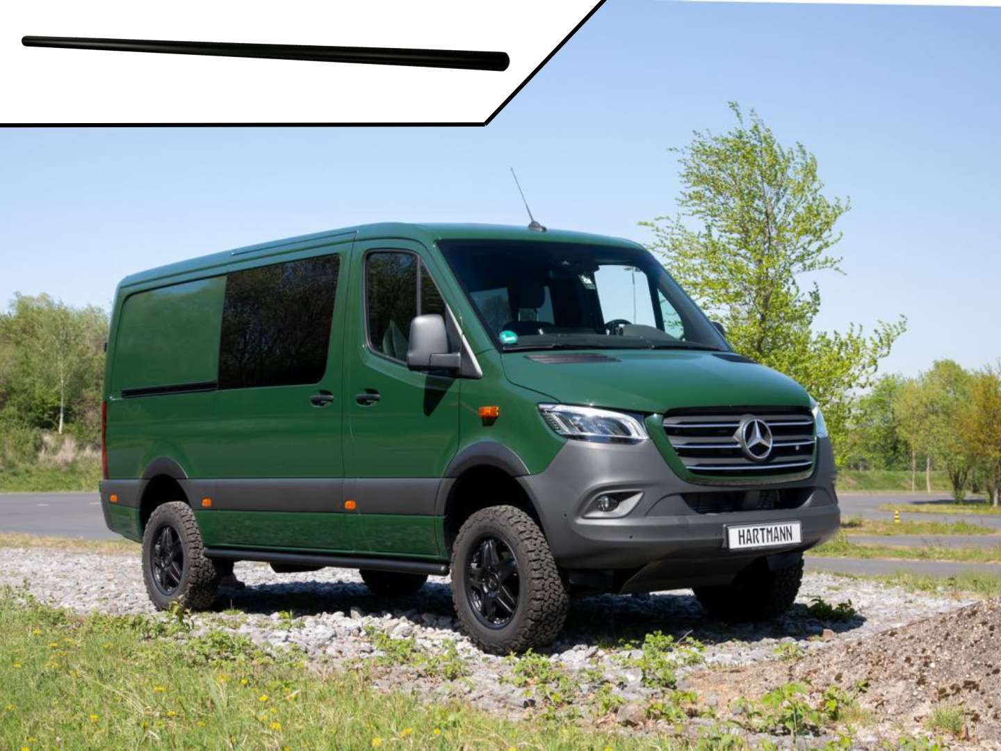 Seitenschwellerrohre für Sprinter 907, Edelstahl Poliert / Edelstahl Mattschwarz Pulverbeschichtet, VS-'9068850531