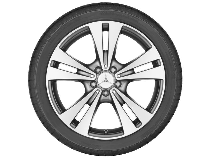 5-twin-spoke wheel, 48.3 cm (19-inch), high-sheen, C-Class, 225/40 R19/, tremolit-metallic, A20540127007X44