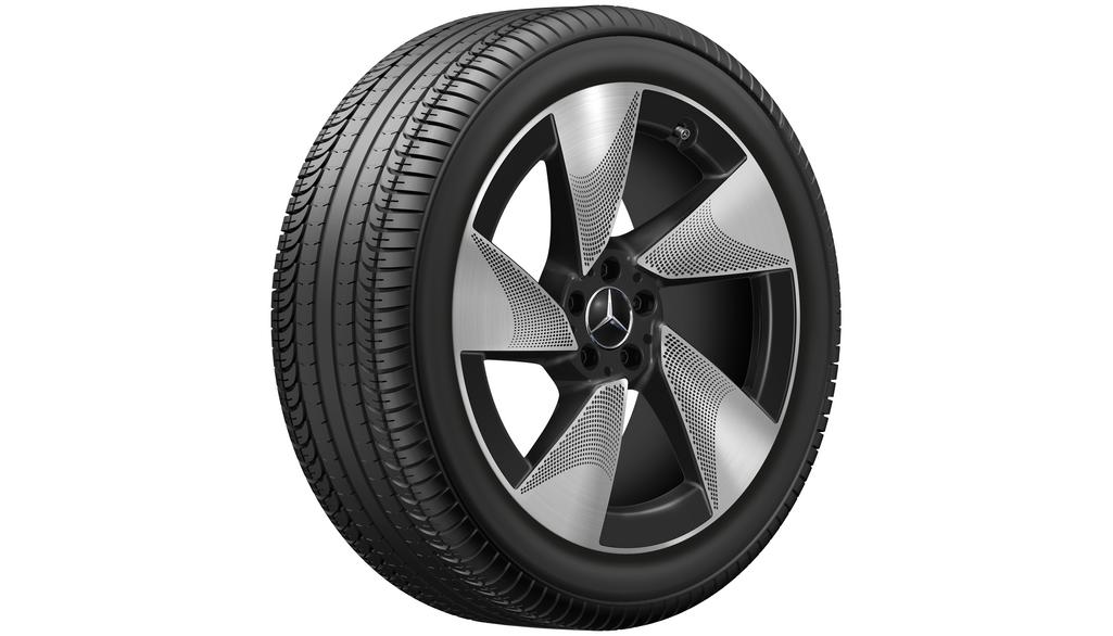 Cerchio a 5 razze, Aero, 50,8 cm (20 pollici), ad alta lucentezza, EQS, 255/45 R20/, nero, A29740109009Y73 Cerchio a 5 razze, Aero, 50,8 cm (20 pollici), ad alta lucentezza, EQS, 255/45 R20/, nero, A29740109009Y73