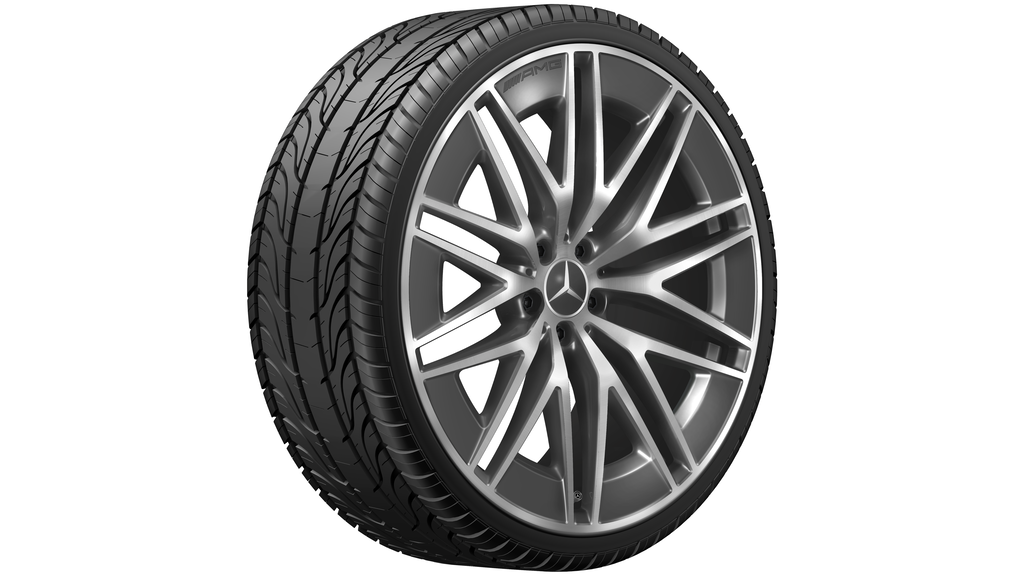 AMG-multispaaksvelg, 55,9 cm (22 inch), gelakt, GLE, 325/35 R22/, tantaalgrijs, A16740146017Y51 AMG-multispaaksvelg, 55,9 cm (22 inch), gelakt, GLE, 325/35 R22/, tantaalgrijs, A16740146017Y51