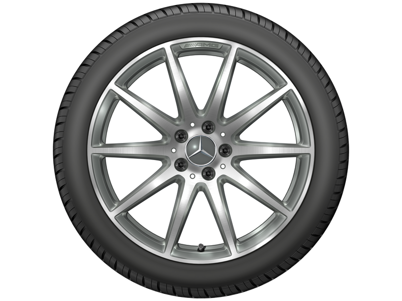 AMG 10-spoke wheel, 48.3 cm (19-inch), high-sheen, C-Class, 255/40 R19/, titanium gray, A20640169007X21