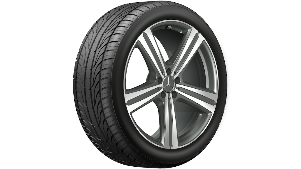 Mercedes-Benz Original Winter-Komplettrad 5-Speichen grau Himalaya matt glanzgedreht , Pirelli, Scorpion Winter MO, 275/45 R21 107 V None, Winter, Q440141716980