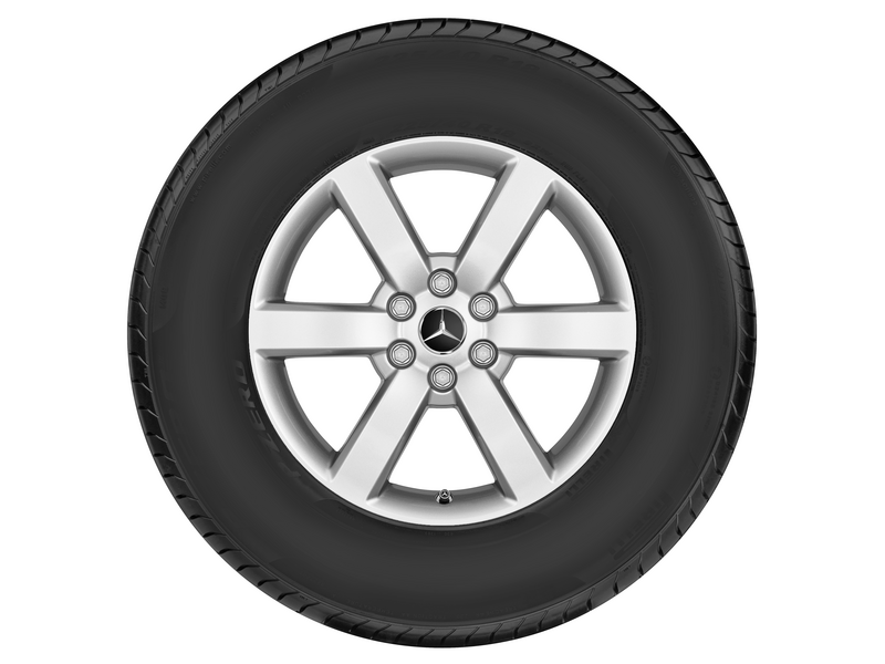 6-spoke wheel, 43.2 cm (17 inch), X-Class, 255/65 R17/, vanadium silver, A4704015500