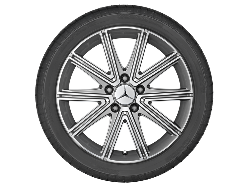 10-Speichen-Rad Palladiumsilber Glanzgedreht, Dunlop, SP Winter Sport 4D MO, 225/45 R17 91H, Winter, Q44013121361A