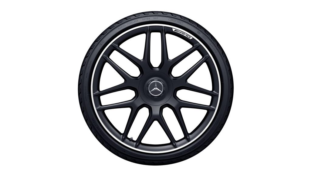 AMG Schmiederad im Kreuzspeichen-Design, 50,8 cm (20 Zoll), Felgenhorn glanzgedreht, S-Klasse, 285/35 R20/, schwarz matt, A22240143007X71