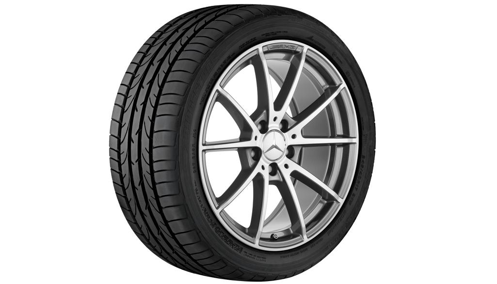 AMG 10-spaaks velg, 45,7 cm (18 inch), hoogglans, C-Klasse, 265/40 R18/, titaniumgrijs, A20540116007X21