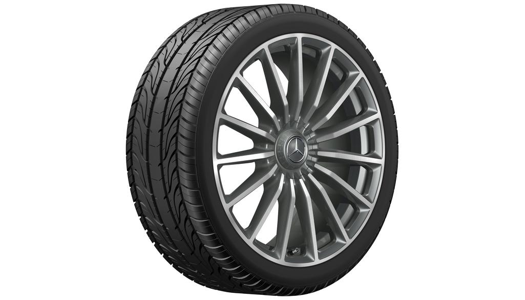 AMG-multispaaksvelg, 55,9 cm (22 inch), velgrand hoogglans, GLS, 325/40 R22/, titaniumgrijs, A16740184007X21