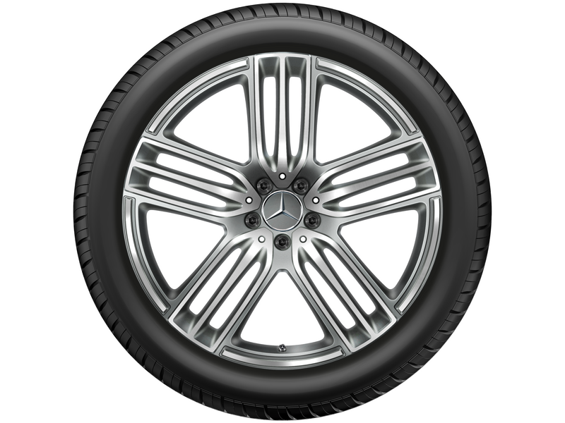 5-Tripel-Speichen-Rad, 53,3 cm (21 Zoll), glanzgedreht, GLS, 315/40 R21/, grau Himalaya, A16740153007X21