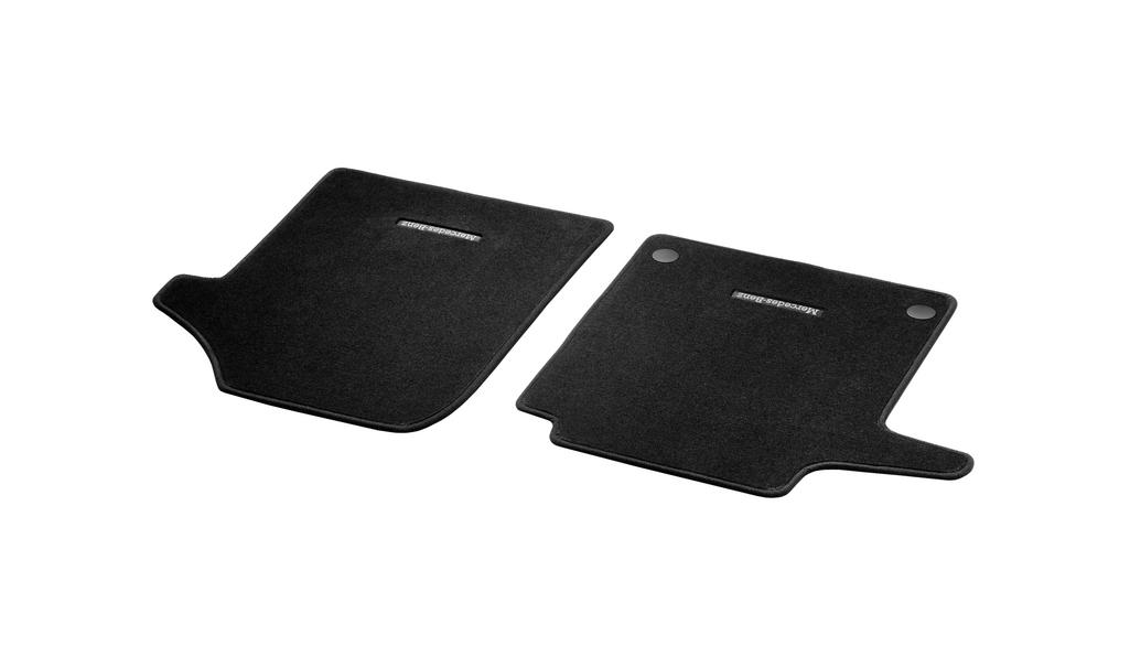 Velour mats, driver & front passenger mat, interior carpeting (V44), 2-piece, V-Class/EQV/Vito/eVito, black, A4476807505