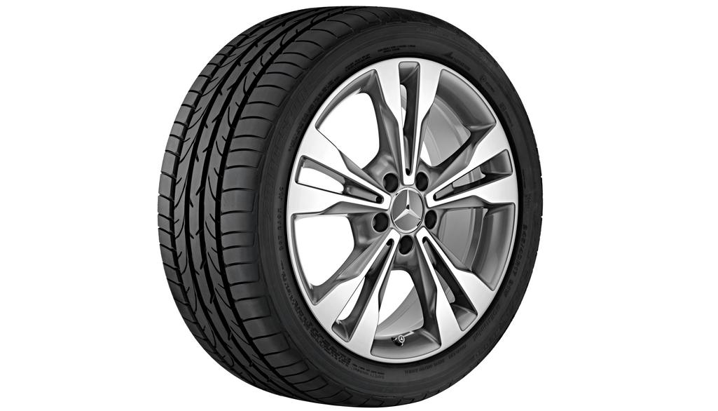 5-Doppelspeichen-Rad, 45,7 cm (18 Zoll), glanzgedreht, V-Klasse/EQV/ Vito/eVito, 245/45 R18/, tremolit-metallic, A44740144007X44