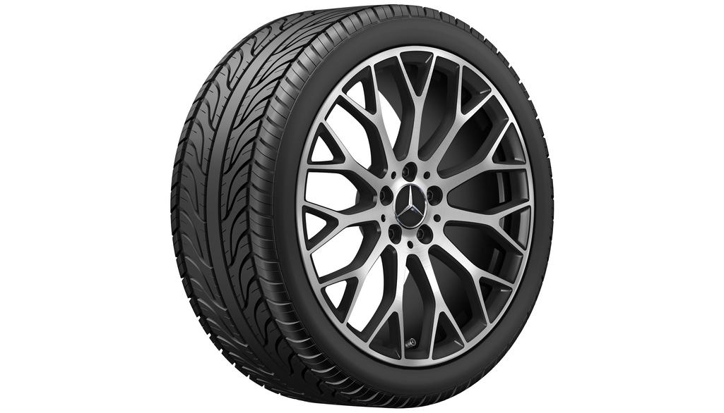 AMG Kreuzspeichen-Rad, 48,3 cm (19 Zoll), glanzgedreht, AMG GT, 265/35 R19/, schwarz matt, A19040128007X36