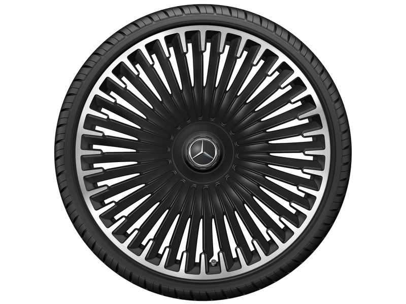 AMG Vielspeichen-Rad, 55,9 cm (22 Zoll), Felgenhorn glanzgedreht, EQS, 275/35 R22/, schwarz matt, A29740118007X71