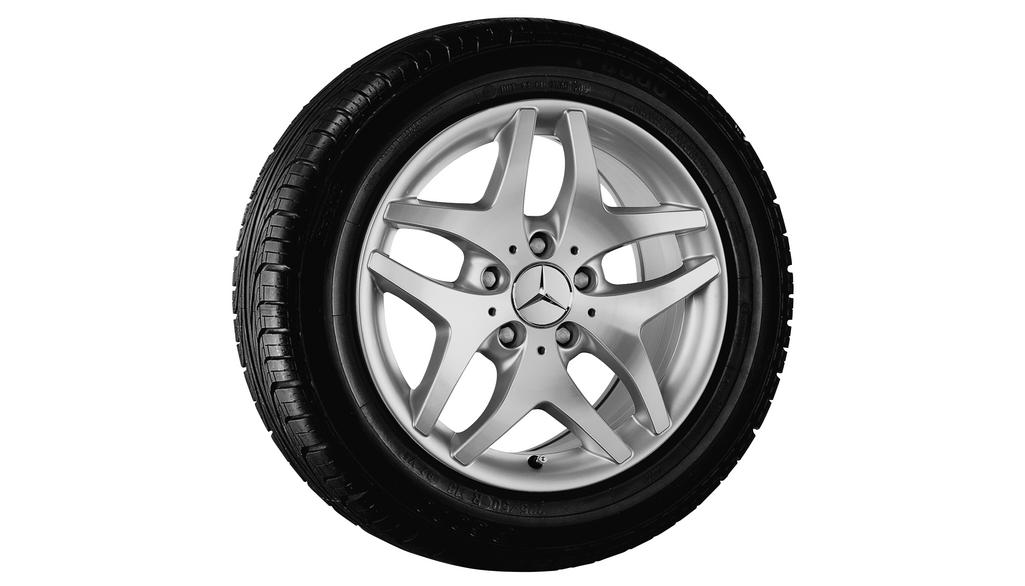 5-Doppelspeichen-Rad, Alcyone, 40,6 cm (16 Zoll), SLK-SLC, 225/50 R16/, sterlingsilber, B66471546