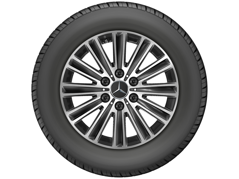 12-spoke wheel, 43.2 cm (17 inch), high-sheen, Sprinter, 235/60 R17/, black, A90740153007X23
