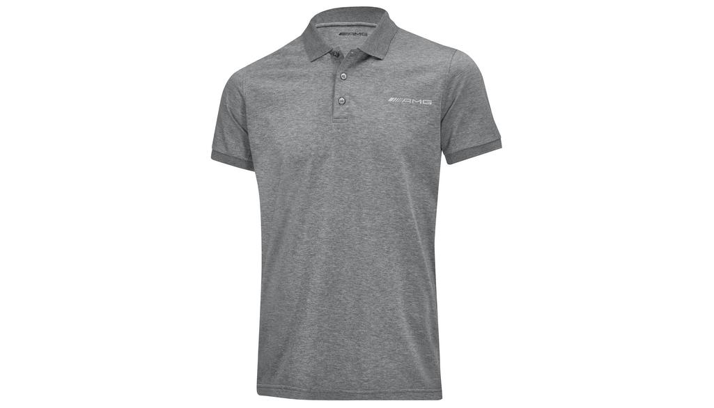 AMG men's polo shirt, business, gray, B66959405