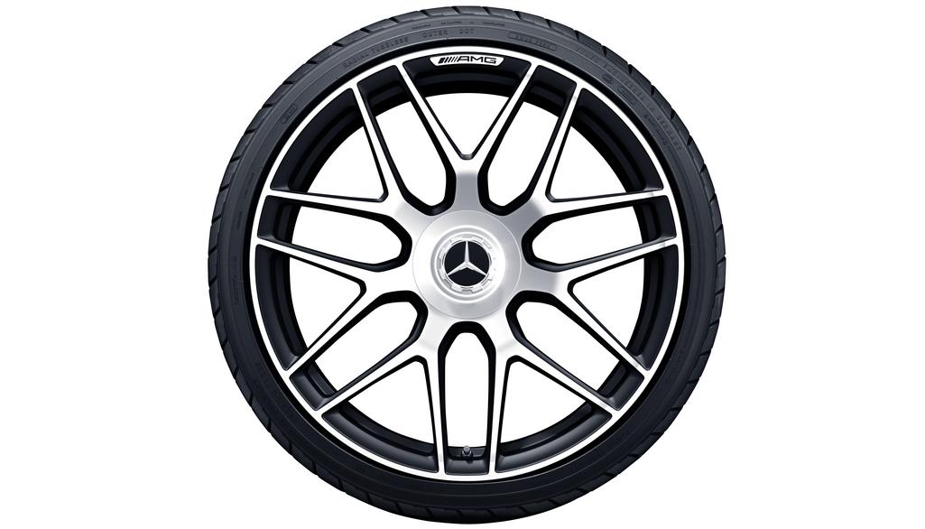 AMG Schmiederad im Kreuzspeichen-Design, 53,3 cm (21 Zoll), glanzgedreht, AMG GT, 315/30 R21/, schwarz matt, A29040109007X36