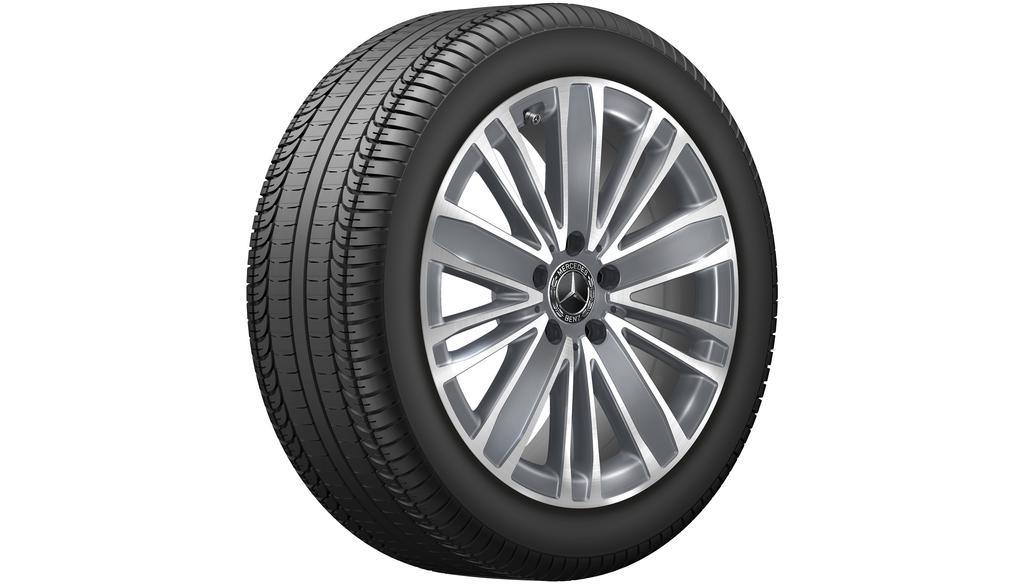 10-Doppelspeichen-Rad, 45,7 cm (18 Zoll), glanzgedreht, E-Klasse, 245/45 R18/, tremolit-metallic, A21340160007X44