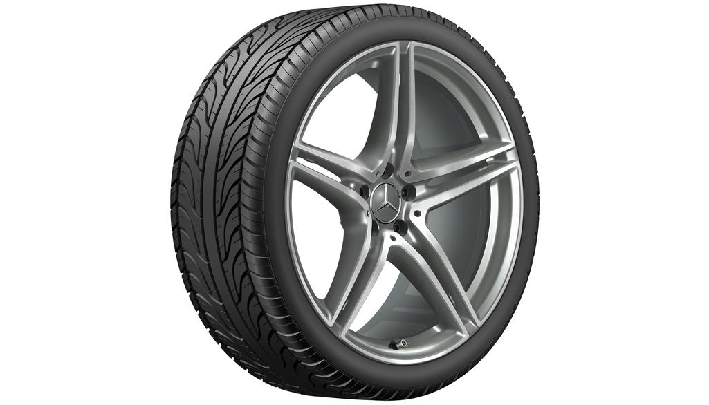 AMG 5-spoke wheel, 53.3 cm (21-inch), high-sheen, S-Class, 255/40 R21/, titanium gray, A22340121007X21 AMG 5-spoke wheel, 53.3 cm (21-inch), high-sheen, S-Class, 255/40 R21/, titanium gray, A22340121007X21
