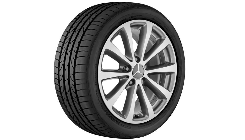 10-spoke wheel gray Himalaya gloss turned, Continental, WinterContact TS 850 P MO, 225/55 R17 97H, Winter, Q4401411119700J2020