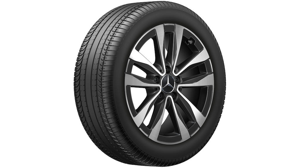 5-Doppelspeichen-Rad Schwarz Glanzgedreht, Goodyear, UltraGrip Performance G1 MO, 17", Winter, Q4401414106500J2023